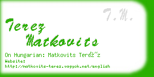 terez matkovits business card